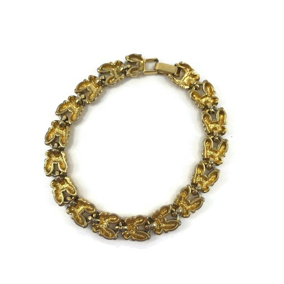 Vintage Gold Tone Monet Link Bracelet 7 1/8" - Picture 5 of 6